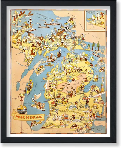 Miniatura 49 de Poster Master Póster retro de viaje con mapa monumental vintage de Florencia, arte italiano, gran regalo para hombres, mujeres, amantes