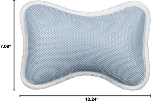 Miniatura 10 de SUPVOX Almohada de bañera con ventosas antideslizantes para soporte de cuello y hombro, se adapta a bañeras ovaladas y rectas, cojín de spa y baño
