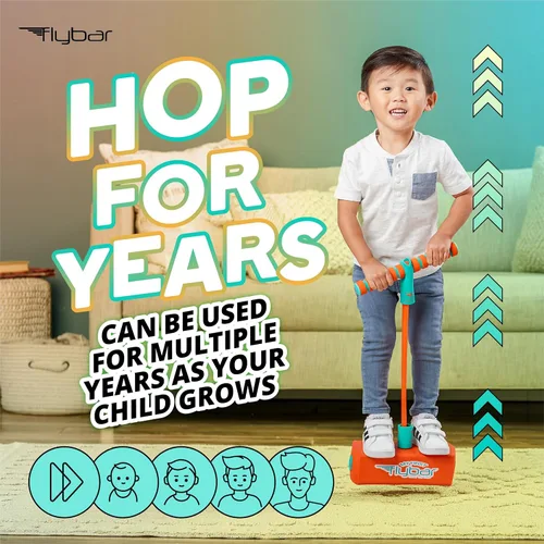 Miniatura 6 de Flybar My First Foam Pogo Jumper para niños, divertido y seguro Pogo Stick para niños pequeños, espuma duradera y puente elástico para edades de 3