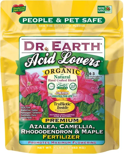 Dr. Earth Mini ácido orgánico y natural amante de azalea, camelia, rododendro y arce fertilizante (1 libra)