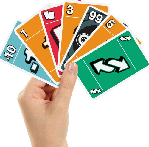 Miniatura 6 de Mattel Games Juego de cartas ONO 99 de The Makers of UNO para niños, adultos y familias, añade números y no pases más de 99