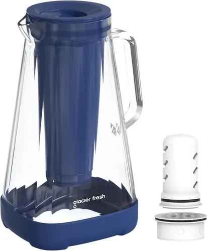Miniatura 7 de GLACIER FRESH Filtro de jarra de agua de flujo 3X para jarras y dispensadores de vidrio LS Home y GF, filtro de carbón activado de 5 etapas