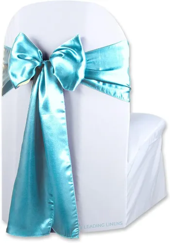 Miniatura 15 de Funda de satén para silla con lazo – Elegantes fajas para bodas, banquetes, recepciones, eventos especiales, restaurantes y fiestas – 28 opciones