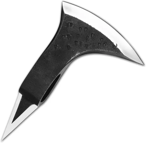 Miniatura 11 de Cabeza de hacha vikingo del acero de carbono/cabeza barbada del hacha que acampa CSH-01