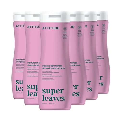 Miniatura 15 de ATTITUDE Colorlast Champú para el cabello, verificado por EWG, para cabello teñido, protege el color, ingredientes derivados de forma natural