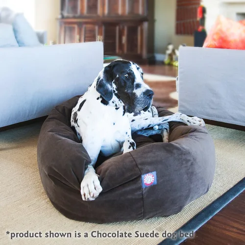 Miniatura 6 de Majestic Pet Cama para Perros Grandes Lavable de 40 Pulgadas, Mueble Ortopédico en Forma de Donut para Perros Grandes, Almohadilla y Alfombra de Gris