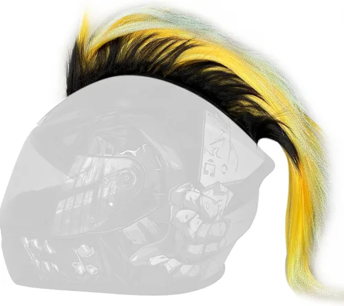 Miniatura 10 de Mohawk Peluca para decoración de casco, diseño de halcón reutilizable (casco no incluido)
