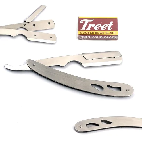Miniatura 5 de OdontoMed2011® Rastrillo profesional de peluquería con borde recto, 5.3 in, resistente al deslustre y al óxido, afeitadora de calidad de salón