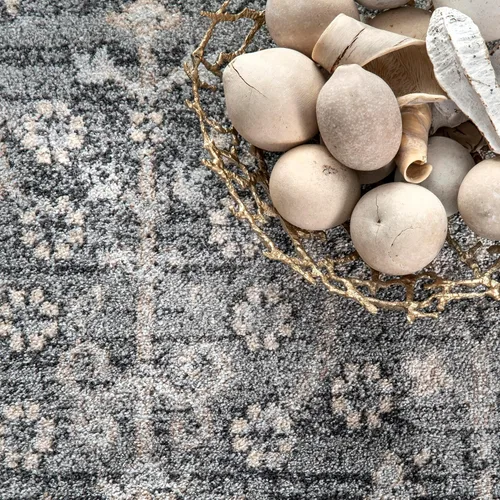 Miniatura 8 de nuLOOM Alfombra vintage tribal Bessie de 4 x 6, gris