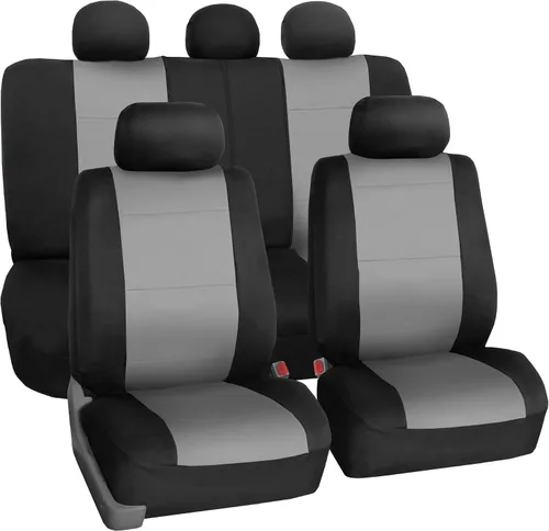 Miniatura 5 de TLH Juego completo de fundas de asiento de coche de neopreno, compatibles con bolsas de aire, accesorios interiores, protector de asiento