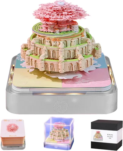 Miniatura 14 de RSLIPIN Bloc de Notas 3D Pieza de Tiempo Calendario 2026, Calendario 3D 2026 Calendario de Escritorio con Luces Notas de Bricolaje Bloc de Notas