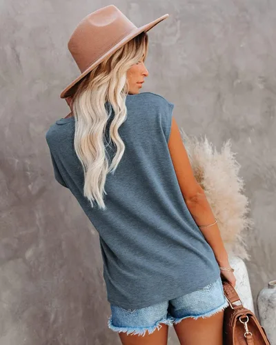 Miniatura 2 de ETCYY NEW Camisetas sin mangas para mujer, camisetas casuales de ajuste holgado