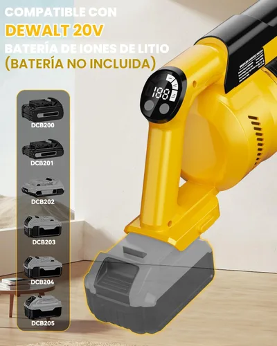 Miniatura 4 de Aspiradora sin cable para batería DeWalt de 20V, aspiradora ligera de palo 7 en 1 con filtro HEPA, succión de 35KPA, motor sin escobillas de 350W, 3