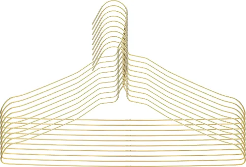 Miniatura 8 de Mr. Pen Ganchos de metal dorado - Paquete de 10, perchas de alambre para ropa