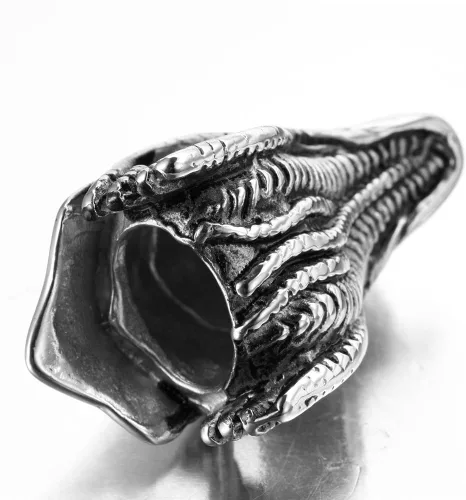 Miniatura 4 de Collar con colgante de cabeza de extraterrestre hiperbólico de acero inoxidable para hombre