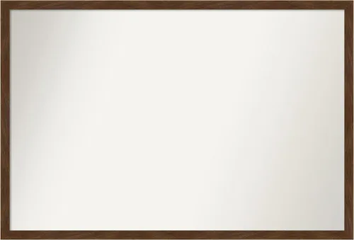 Miniatura 182 de Amanti Art Espejo de pared personalizado no biselado (23 x 25 pulgadas), marco estrecho marrón Carlisle, varios tamaños personalizados, espejo