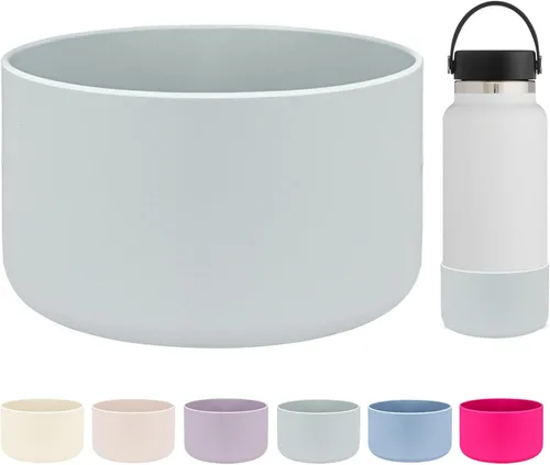 Miniatura 15 de HEYSKAY Bota protectora de silicona para botella de agua Hydro Flask, botella de agua de boca ancha, protector inferior de silicona antideslizante