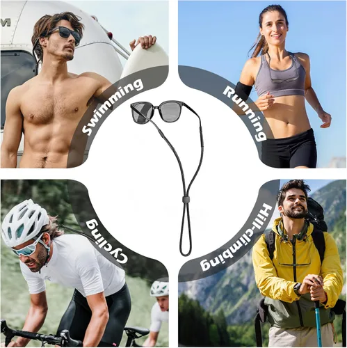 Miniatura 6 de KECHIO Correa de soporte de gafas deportivas (3 piezas) - Correa de gafas de sol para hombres, mujeres y niños