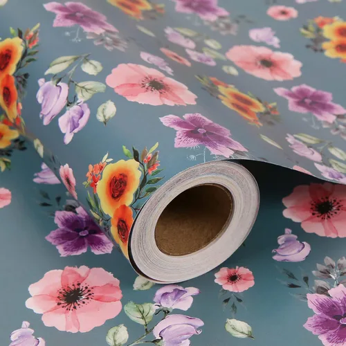 Miniatura 39 de Aimyoo - Rollo de papel de regalo floral kraft - Rollo jumbo - 30 pulgadas x 33 pies - Papel de regalo vintage con flores para todas las ocasiones