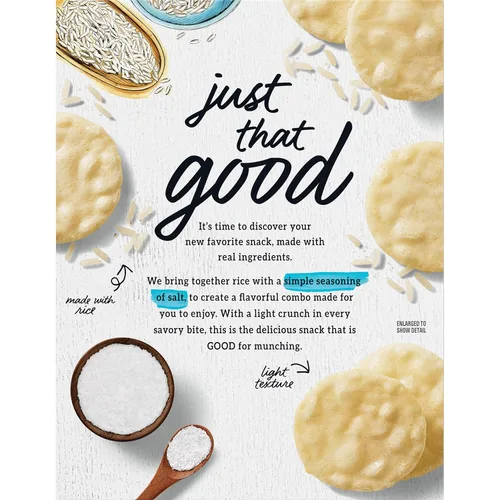 Miniatura 13 de GOOD THINS Galletas de arroz con simplemente sal, galletas de snack sin gluten, 3.5 oz