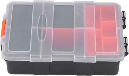 Miniatura 7 de Caja organizadora de piezas pequeñas con divisores extraíbles, contenedor de almacenamiento de PVC para herramientas de hardware, tornillos, pernos