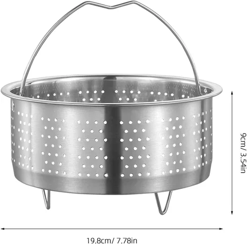 UPKOCH Cesta de vapor de malla de acero inoxidable, cesta de vapor para verduras, inserto de cocción al vapor para albóndigas, cesta de vapor con