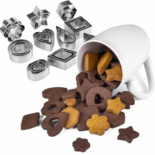 Miniatura 2 de Juego de 30 mini cortadores de galletas con caja, pequeños cortadores de arcilla polimérica de acero inoxidable para frutas y verduras para niños
