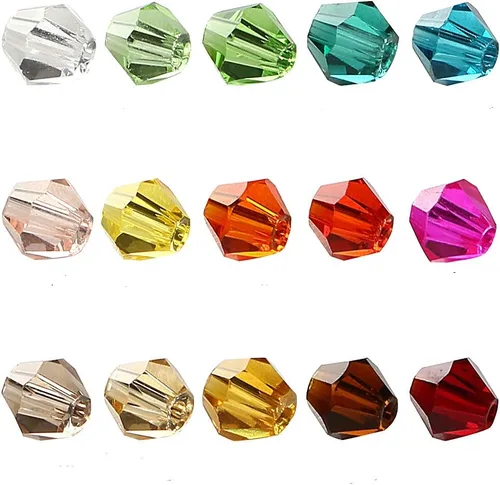 BRCbeads, perlas de vidrio para joyas, de distintos colores y formas, incluye caja contenedora de plástico