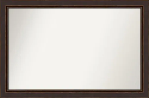 Miniatura 326 de Amanti Art Espejo de baño de bronce para sobre el fregadero, 24 x 24 pulgadas, espejo cuadrado de bronce Lara para tocador, marco de madera