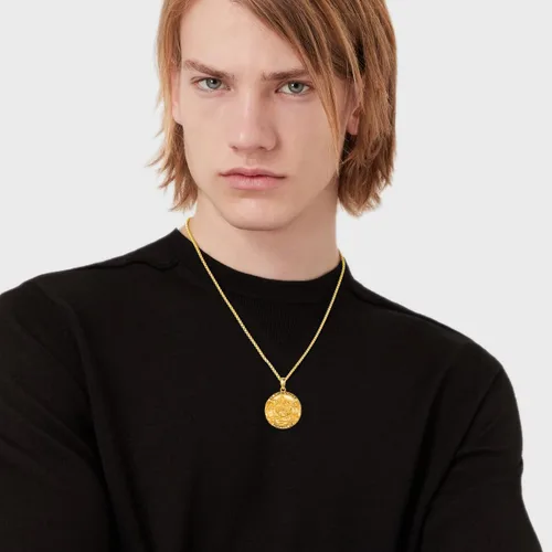 Miniatura 60 de CEKAMA - Collar de plata de ley 925 con dije de amuleto para hombres y mujeres, con cadena de 0.098 in, 22 pulgadas + 2 pulgadas