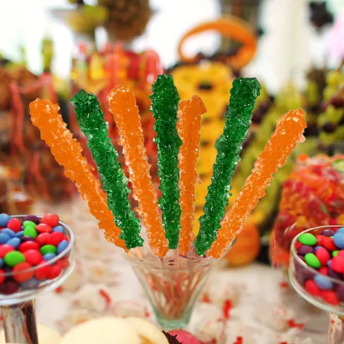 Miniatura 9 de Palitos de roca de caramelo extra grandes: 24 paletas de manzana verde - Palitos de caramelo de roca verde - Envueltos individualmente - Palitos
