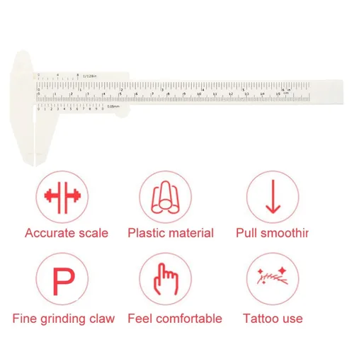 Miniatura 5 de Regla de cejas, Microblading Ruler Mak USp Herramienta de medición de cejas Microblading DIY Plantilla Microblading Medidor de Microblading