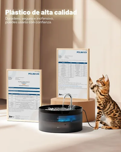 Miniatura 5 de Fuente de agua para gatos: fuente para gatos de 108 oz/3.2 L, dispensador de bebida súper silencioso para mascotas, fuentes de agua para gatitos