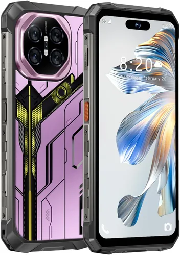 Huness 16 Ultra 32+1TB Rugged Armor - Teléfono celular desbloqueado, pantalla HD de 6.99 pulgadas, batería Android 15, 22000 mAh, teléfono Rosa