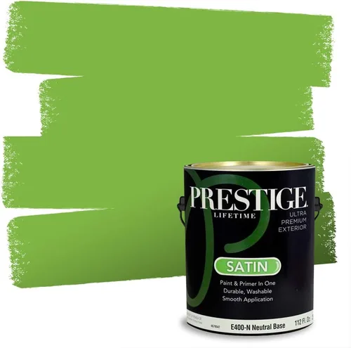 Miniatura 188 de PRESTIGE Pintura exterior e imprimación en uno, aloe, plano, 1 galón