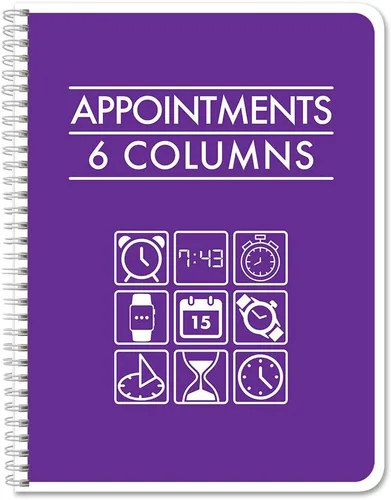 Miniatura 5 de BookFactory Libro de citas de 2 columnas/cuaderno de seguimiento de citas (formato de libro de dos columnas) – 100 páginas, 8.5 x 11 pulgadas