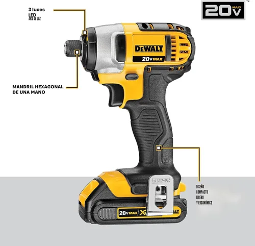 Miniatura 3 de DEWALT - Juego combinado de 9 herramientas eléctricas 20V MAX, herramientas eléctricas inalámbricas con 2 baterías y cargador (DCK940D2)
