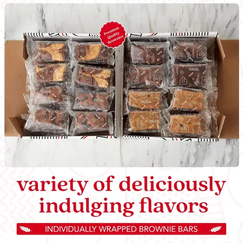 Miniatura 6 de David's Cookies Brownies surtidos en caja de cartón Disfruta de nuestros deliciosos, ideales para compartir bocadillos de brownie recién horneados