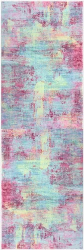 Miniatura 28 de IOHOUZE Alfombra abstracta lavable de 3 x 12 pies para pasillos, antideslizante para cocina, camino de entrada de lana sintética para interiores