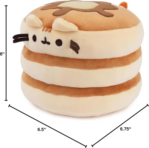 Miniatura 6 de GUND Pusheen la gata Pancake Squisheen - Peluche de felpa, juguete blandito para niños a partir de 8 años, color marrón, 6