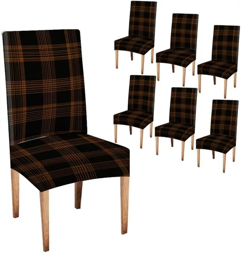 Miniatura 8 de CAPSCEOLL Fundas para Sillas De Comedor 4, Funda elástica para silla de comedor, lavable de elastano, fundas para sillas Parsons de cocina, Fundas