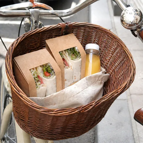 Miniatura 3 de Restaurantware Cajas de papel para llevar - 1 ventana - Kraft - Ángulo - Caja de 50 ct