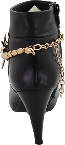 Miniatura 4 de Joyería de moda occidental para mujer, cadena de metal dorado, tobillera con dije de escorpión elegante, Plata