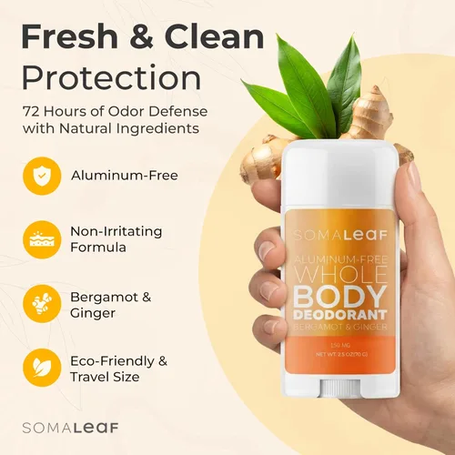 Miniatura 2 de El desodorante de cuerpo completo cuenta con ingredientes de origen natural, desodorante sin aluminio, adecuado tanto para hombres como