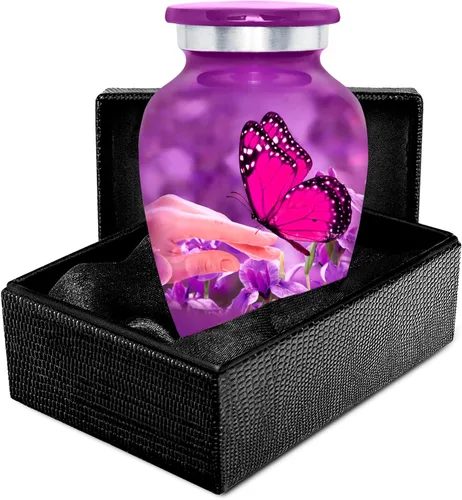 Trupoint Memorials Urnas pequeñas para recuerdo de cenizas humanas, mini urna de cremación decorativa para hombres y mujeres adultos, pequeña,
