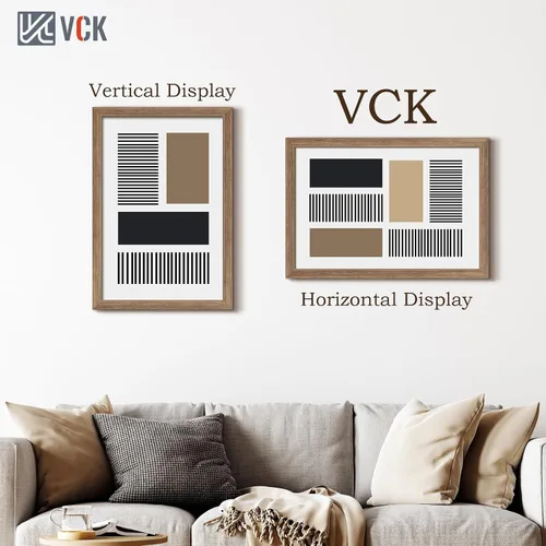 Miniatura 32 de VCK Marcos para póster de madera maciza de 22.375 x 34 pulgadas, marco de fotos A1 negro con montaje en pared, paquete de 3