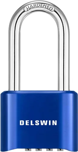 Miniatura 9 de DELSWIN Candado de combinación para exteriores, resistente a la intemperie, 4 dígitos de 2.5 pulgadas de largo, candado de combinación para puerta