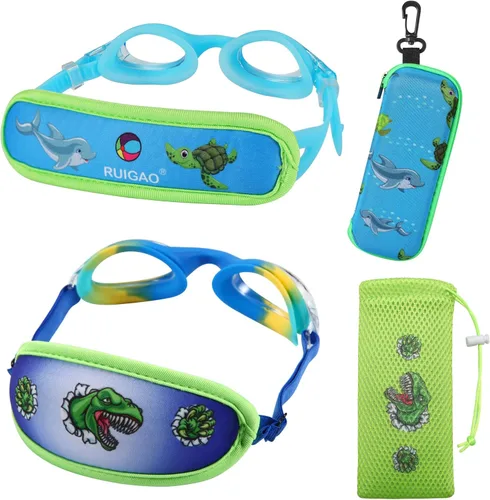 Miniatura 34 de Gafas de natación para niños de 2 a 6 años, gafas para niños sin jalar el cabello, gafas para niños con banda para la cabeza acolchada 1pk Kids