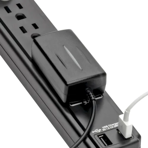 Miniatura 2 de Ladrón de 4 enchufes Negro con USB Negro