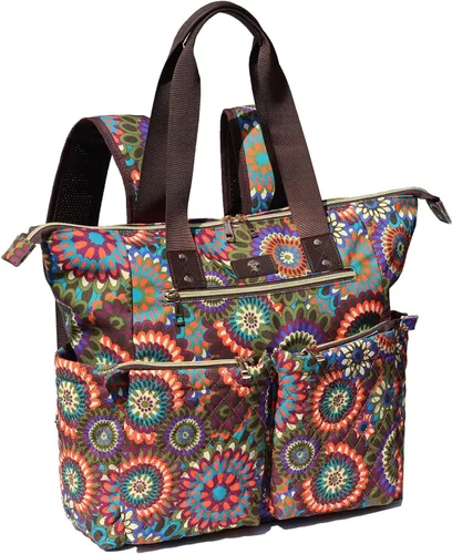 Miniatura 11 de ESVAN Bolsa de pañales Totepack Mochila 2 en 1 para mujer, multifuncional, de gran capacidad, con bolsillos aislados, viaje Multifunctional Rosa